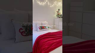 decorating my room for christmas🎄❤️christmas decoration aesthetic preppy trending shorts [upl. by Abana]