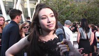 HQ Jodelle Ferland Interview Exclusive Bree Tanner at the Eclipse Premiere [upl. by Pickens]