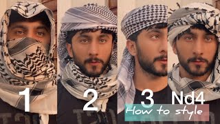 How To wear keffiyeh Safa bandne ka tarika  4to5 style  Majid shah [upl. by Sergeant815]