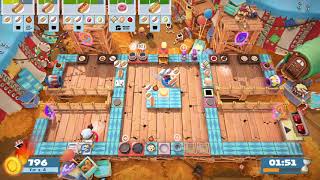 Overcooked 2  CARNIVAL OF CHAOS DLC  Level 34  2 Player COOP 4 STAR [upl. by Ietta]