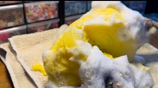 ASMR soapy sponge scratching  squeezing  ripping  No talking 🧽 [upl. by Alemak]