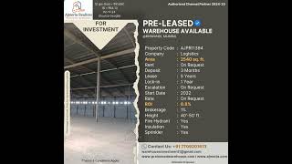 2540SQ FT PRELEASED WAREHOUSE PROPERTY AVAILABLE IN BHIWANDI FOR SMALL INVESTMENT AND HIGH RETURNS [upl. by Mendez]