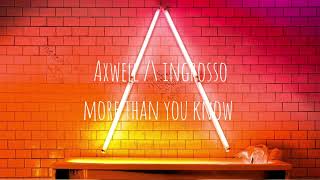 Axwell \ Ingrosso  More Than You Know Acoustic Lyrics [upl. by Eatnwahs]