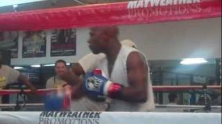 Floyd Mayweather training for Victor Ortiz Pt2 [upl. by Anilok]