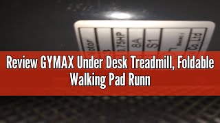 Review GYMAX Under Desk Treadmill Foldable Walking Pad Running Machine Portable Fold Up Treadmill [upl. by Laira]