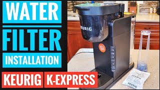 WATER FILTER INSTALLATION Keurig KExpress K Cup Coffee Maker HOW TO INSTALL WATER FILTER [upl. by Aniroc686]