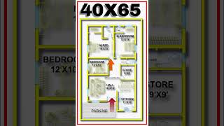 quotModern 40x65 3BHK House Plan Layout  Spacious amp Stylish Home Design Ideasquot [upl. by Arelus]