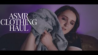 ASMR Clothing Haul 👗 soft spoken amp fabric sounds [upl. by Foulk852]