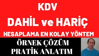 KDV Hesaplama  En Kolay Yöntem [upl. by Arymat]