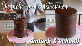 🔥Rezept Ganache  Torte einstreichen mit Ganache  fondanttauglich [upl. by Fesoj]