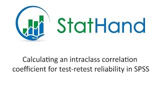 StatHand  Calculating an intraclass correlation coefficient for testretest reliability in SPSS [upl. by Amikat]