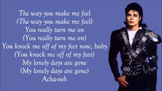 Michael Jackson  The Way You Make Me Feel Lyrics Video [upl. by Werra]