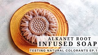 How to make Alkanet Root Infused Soap  Natural Purple Colorant in Soap [upl. by Flyn]