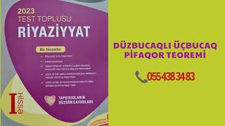 Düzbucaqlı üçbucaqPifaqor teoremi yeni test toplusu [upl. by Lakim]