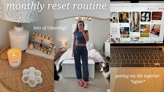 monthly reset routine 🌟 cleaning setting goals pinterest amp getting ready for fall [upl. by Lydon602]