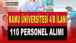 İnönü Üniversitesi 110 Sözleşmeli Personel Alım İlanı [upl. by Hoseia]