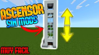 COMO HACER un ASCENSOR en MINECRAFT SIN MODS [upl. by Anirt386]