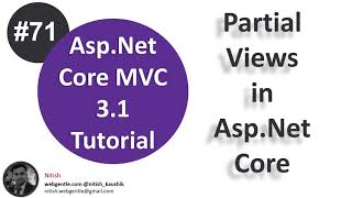 71 Partial view in aspnet core  AspNet Core tutorial [upl. by Jueta626]