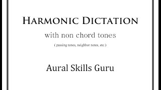 Harmonic Dictation 67 Non Chord Tones [upl. by Jeggar849]