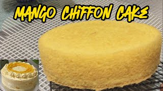 MANGO CHIFFON CAKE RECIPE WITH MANGO FROSTING  CAKE RECIPE [upl. by Dej]