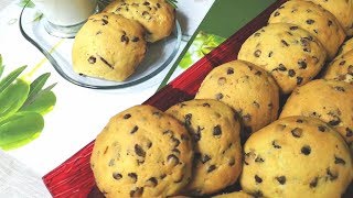 BISCOTTI COOKIE CON GOCCE DI CIOCCOLATO Ricetta Facile [upl. by Arytas]