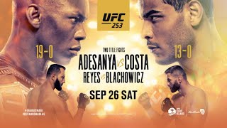 UFC 253 LIVE ADESANYA VS COSTA LIVESTREAM amp FULL FIGHT COMPANION [upl. by Naillil]