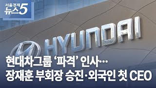 현대차그룹 ‘파격’ 인사…장재훈 부회장 승진·외국인 첫 CEO [upl. by Suaeddaht727]