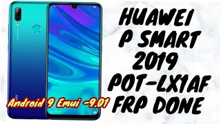 Huawei P Smart 2019 PotLx1af Google Frp Bypass Android 9 Without Pc [upl. by Ahsinned]