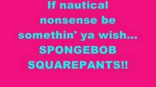 Spongebob Squarepants with lyrics [upl. by Idnor]