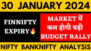 NIFTY PREDICTION FOR TOMORROW amp BANKNIFTY ANALYSIS FOR 30 JAN 2024  MARKET ANALYSIS FOR TOMORROW [upl. by Hgielah]