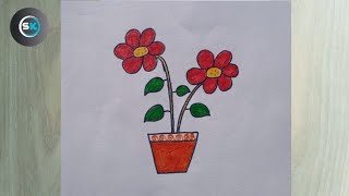 Flower Drawing Easy  How to Draw Champa Flower  Flower drawing Step by step [upl. by Hteb]