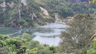 Waimangu Volcanic Valley tour in Rotorua New Zealand  The Echo Crater 8 [upl. by Aranaj548]