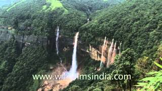 Nohkalikai Falls of Cherrapunji Meghalaya [upl. by Shult]