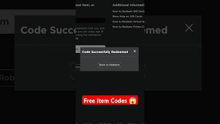 New Free Promo Codes Roblox  Roblox Free Item 😱😱 roblox [upl. by Zosima]