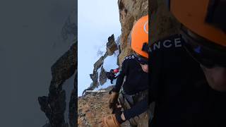 Climbing during the winter in Saas fee valley swiss alps short [upl. by Acnairb]