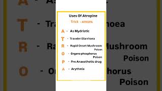 💁‍♀️ Uses of Atropine aiims choexam education cho need nhmcho rrb norcet [upl. by Sheryl542]