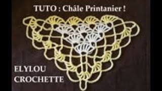 TUTO crochet  Châle aéré  printemps  été  automne [upl. by Omari139]