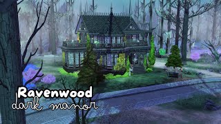 Ravenwood Dark Manor  Sims 4 Speed Build  No CC [upl. by Gaile]