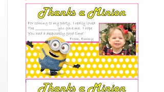 How to make personalized picture fill in the blank thank you cards [upl. by Sallyann382]