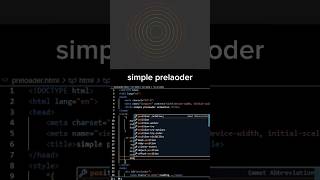 Simple Preloader  HTML CSS  Coding Shorts 🖇️ coding shorts computerscienceconcepts html css [upl. by Haziza]