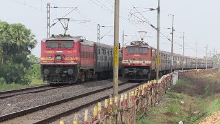 HIGH SPEED PERFECT CROSSING TRAINS  DIESEL TRAINS amp ELECTRIC TRAINS  INDIAN RAILWAYS [upl. by Yrbua144]