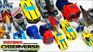 Transformers Cyberverse Toy Unboxing With Bumblebee Optimus Prime Megatron Starscream Grimlock [upl. by Ima]