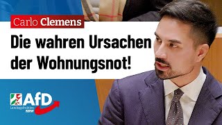 Die wahren Ursachen der Wohnungsnot – Carlo Clemens AfD [upl. by Aihsetal]