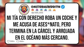 Mi TÍA con Derecho Roba un Coche y me Acusa de Asesnato Pero Termina en La Cárcel y Arrojada [upl. by Hogle]