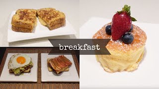 ASMR make breakfast with me  japanese soufflé pancakes custard french toast waffles [upl. by Kaiulani]