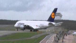 Lufthansa A380 Landing and Takeoff At Arlanda Airport [upl. by Agueda]