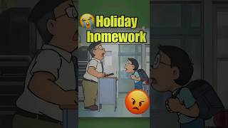 School holiday homework is trash🤡 shorts [upl. by Enyawed]