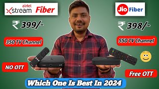 Jio ₹398 Fiber amp Airtel ₹399 Fiber  Booking Jio and Airtel Fiber in 2024  Which one is best [upl. by Edra]