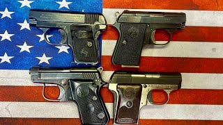 25 acp pocket pistol shootout v2 Colt 1908 JR Beretta 950 Jetfire Astra Firecat [upl. by Etnovert]