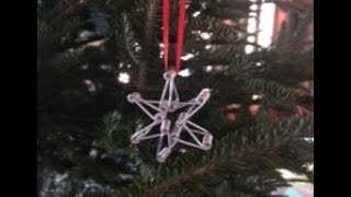 CLOTHESPIN SPRING STAR ORNAMENT DIY christmasornaments christmasornamentsdiy christmasornament [upl. by Heyes]